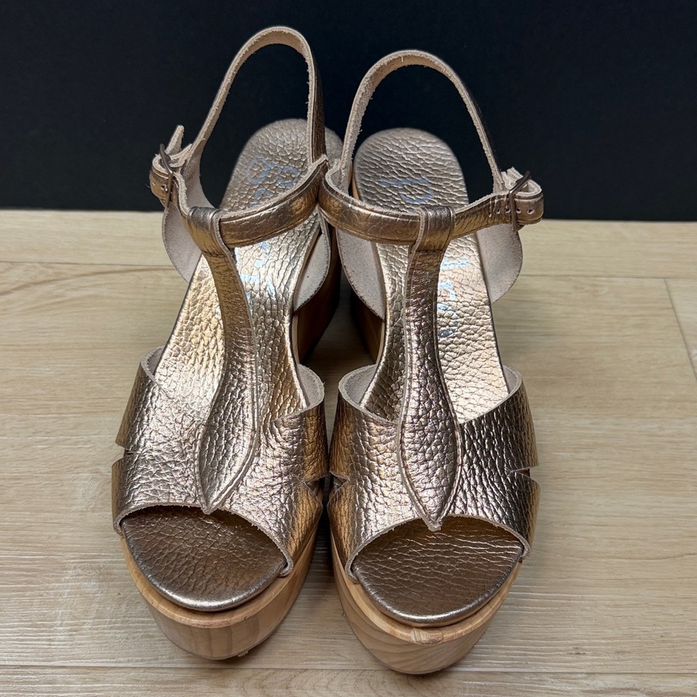 Pedro Garcia Natural Domiel Platform Wedge, SIZE 8 1/2 US - Picture 4 of 11